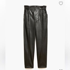 Madewell Vegan Leather Pull-On Paperbag Pants